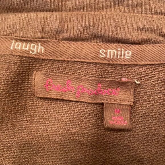 Fresh Produce Brown Button Front Jacket - M - Picture 6 of 8